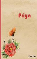 Priya - Notebook / Extended Lined Pages / Soft Matte Cover: An Ethi Pike Collectible Journal: Custom