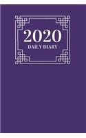 2020 Daily Diary 366 pages one page per day fully lined with purple cover: classic journal, notebook perfect size 6 x 9 inches easy to carry everywhere