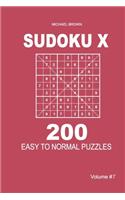 Sudoku X - 200 Easy to Normal Puzzles 9x9 (Volume 7)