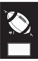 Black Rugby Dot Grid Journal