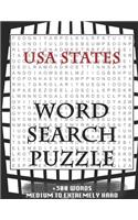 USA States WORD SEARCH PUZZLE +300 WORDS Medium To Extremely Hard: AND MANY MORE OTHER TOPICS, With Solutions, 8x11' 80 Pages, All Ages: Kids 7-10, Solvable Word Search Puzzles, Seniors And Adults.