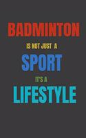 Badminton Is Not Just A Sport It's A Lifesytle