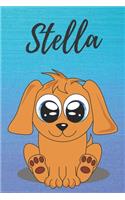 Stella dog coloring book / notebook / journal / diary: Personalized Blank Girl & Women, Boys and Men Name Notebook, Blank DIN A5 Pages. Ideal as a Uni ... Christmas & Birthday gift for women.