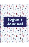 Logan's Journal: Notebook with 30 Pages of Handwriting and Sketch Paper for Preschool Children and Young Students, 8.5" x 11"