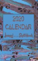 Artsy AbstractOneEight . 2020 Calendar . Sketchbook . Lined Journal -- 8"x10" 100-pages