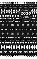 Pattern Lifestyle, Dated 2020 Daily Planner, 365 Days Blank Lined, Write-in Journal (Black)