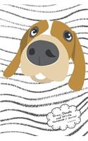 Draw, Doodle and Write Noteboook Journal: Doggy Striped Background Drawing Notebook Journal for School Taking Notes, for Journaling, and Drawing Sketching & Doodling - Write a Story and Illu