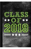 Class of 2019: Blank Lined Notebook Journal for High School Student