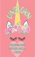 Unicorn coloring book for kids ages 4-8