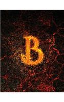 Monogram "B" Sketchbook: Blank Art Pad Notebook Journal(2 Monogram Fire 150 Sketch)