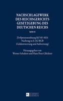 Nachschlagewerk Des Reichsgerichts - Gesetzgebung Des Deutschen Reichs