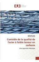 Contrôle de la qualité de l'acier à faible teneur en carbone