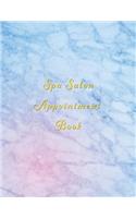 Spa Salon Appointment Book: Classy blue and Pink client schedule organiser With weekly and hourly time slots broken into 15 minute chunks.