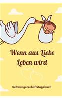 Wenn Aus Liebe Leben Wird Schwangerschaftstagebuch: A5 52 Wochen Kalender als Geschenk für Schwangere - Geschenkidee für werdene Mütter - Schwangerschafts-tagebuch - Kalender - Erinnerungsalbum Mama