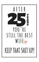 25th Anniversary Notebook For Wife