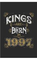 Kings Are Born In 1997: Dotted Bullet Grid Notebook / Journal (6 X 9 -120 Pages) - Birthday Gift Idea