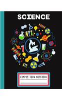 Science: 8x10 100 Pages Lined Composition Notebook