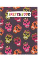 Sketchbook: Cute Skull Sketchbook for Adults/Children to Sketching, Whiting, Drawing, Journaling and Doodling, Large (8.5x11 Inch. 21.59x27.94 cm.) 120 Blank Pa