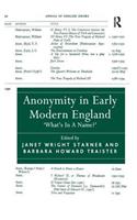 Anonymity in Early Modern England