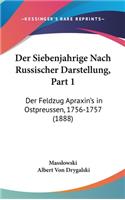 Der Siebenjahrige Nach Russischer Darstellung, Part 1