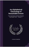 Alphabetical Chronology of Remarkable Events