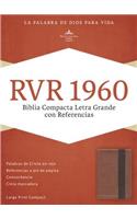 RVR 1960 Biblia Compacta Letra Grande con Referencias, cobre/marrón profundo símil piel