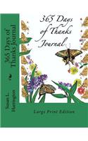 365 Days of Thanks Journal LP: Large Print Edition