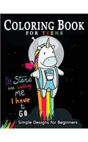 Coloring Book For Teens Simple Designs for Beginners