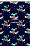 Cats In Space Notebook and Sketchbook: Funny Space Cat Gifts