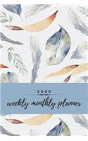 2020 Weekly Monthly Planner: Floral Weekly & Monthly Calendar for 2020 With Extra Space For Notes - Watercolor Notebook for Women - 136 pages 6x9(1 Romantic Line)