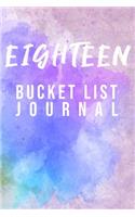 Eighteen Bucket List Journal