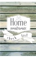 Home Maintenance Checklist