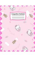 Composition Notebook: hello kitty journal with Wide Ruled Notebook Lined School Journal - 100 Pages - 8.5x11 - Children Kids Girls Teens Women - Subject ... hello kitty (