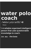 Water Polo Coach 1. Reliable Organized Intelligent Person That Uses Questionable Knowledge To Coach. See Also