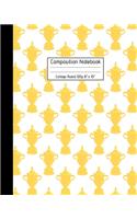 Composition Notebook College Ruled 120p 8" x 10": Soccer Trophy Journal Design - Paper for Boys Girls Kids & Adults. Cool Workbook Gift for Back to School Football Players and Coaches.