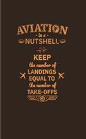 Aviation In A Nutshell Keep The Number Of Landings Equal To The Number Of Take-Offs: Funny Captains Quote 2020 Planner - Weekly & Monthly Pocket Calendar - 6x9 Softcover Organizer - For Aviators Fans