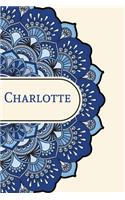 Mandala Notebook with Personalized Monogram Charlotte