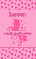 Lennon Lady Electra Snowflake: Personalized Draw & Write Book with Her Unicorn Name - Word/Vocabulary List Included for Story Writing