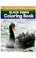 BLACK SWAN Coloring book for Adults Relaxation Meditation Blessing: Sketches Coloring Book Grayscale Images