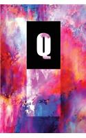 Monogram "Q" Notebook: Blank Journal Diary Memoir Log Logue(17 Tropo One 150 Lined)