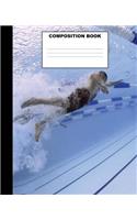 Composition Book: Swimming Composition Notebook. 132 Pages Wide Ruled 7.5x9.25