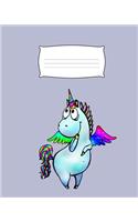 Unicorn notebook Wide Ruled Line Paper