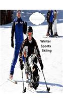 Winter Sports-Skiing College Ruled line Paper Composition Book: College notebook, Middle School Students, Text on Back Cover, Adult notebook, Teen Journal