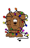 Funny Holiday Dog Christmas Lights Disaster School Comp Book 130 Pages: (Notebook, Diary, Blank Book)