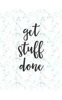 Get Stuff Done: 2019 Dated Weekly Planner with to Do Notes & Inspirational Quotes - Emerald Marble