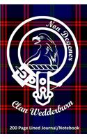 Clan Wedderburn 200 Page Lined Journal/Notebook