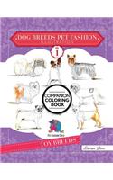 Dog Breeds Pet Fashion Illustration Encyclopedia Coloring Companion Book