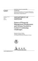 Department of Defense: Status of Financial Management Weaknesses and Actions Needed to Correct Continuing Challenges