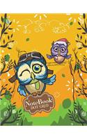 Notebook Dot-Grid: Cute Owl Cover: Notebook for Journaling, Doodling, Creative Writing, School Notes, and Capturing Ideas,120 Dot-Grid Pages, 8.5 X 11