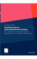 Familienexterne Unternehmensnachfolge